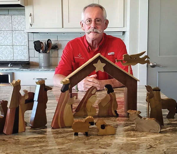 Wooden nativity